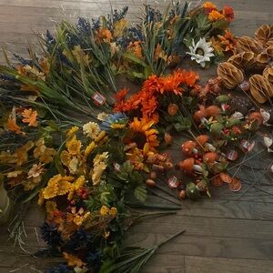 HUGE lot of brand new faux fall florals